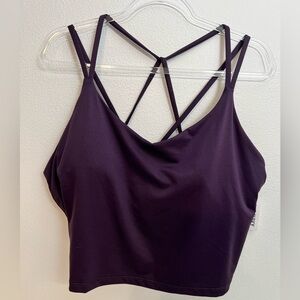 Old Navy Powerpress Strappy Back Cropped‎ Activewear Tank Purple 2X